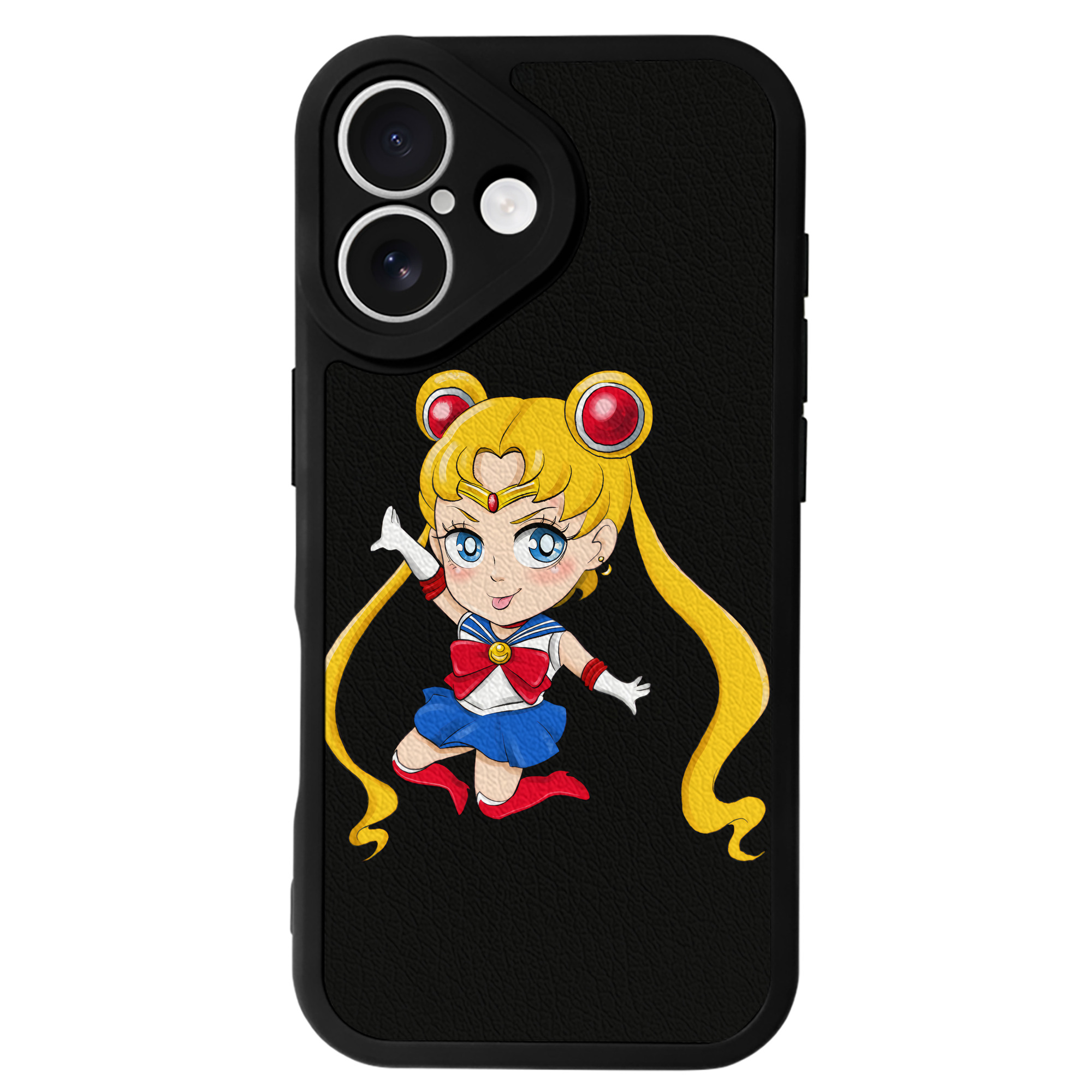 （画像用） 美少女戦士セーラームーン 月野 うさぎ つきの うさぎ Sailor Moon Tsukino Usagi 【iPhone 16シリーズ対応】シリコンスマホケース（レザー調） 材質：シリコン